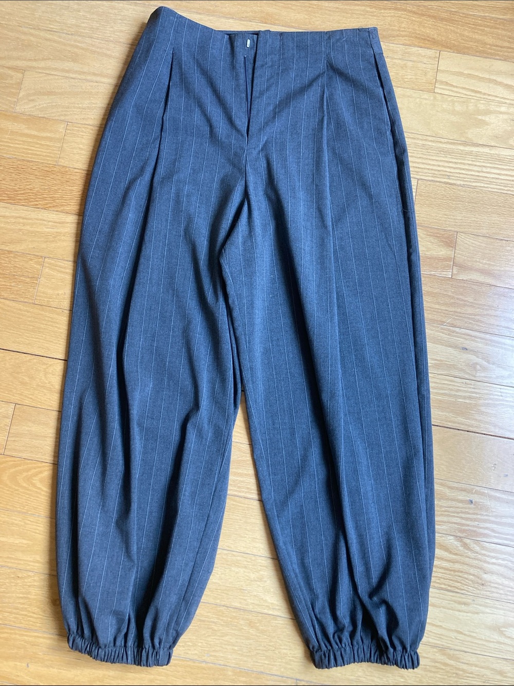 Zara Navy Pinstripe Trousers